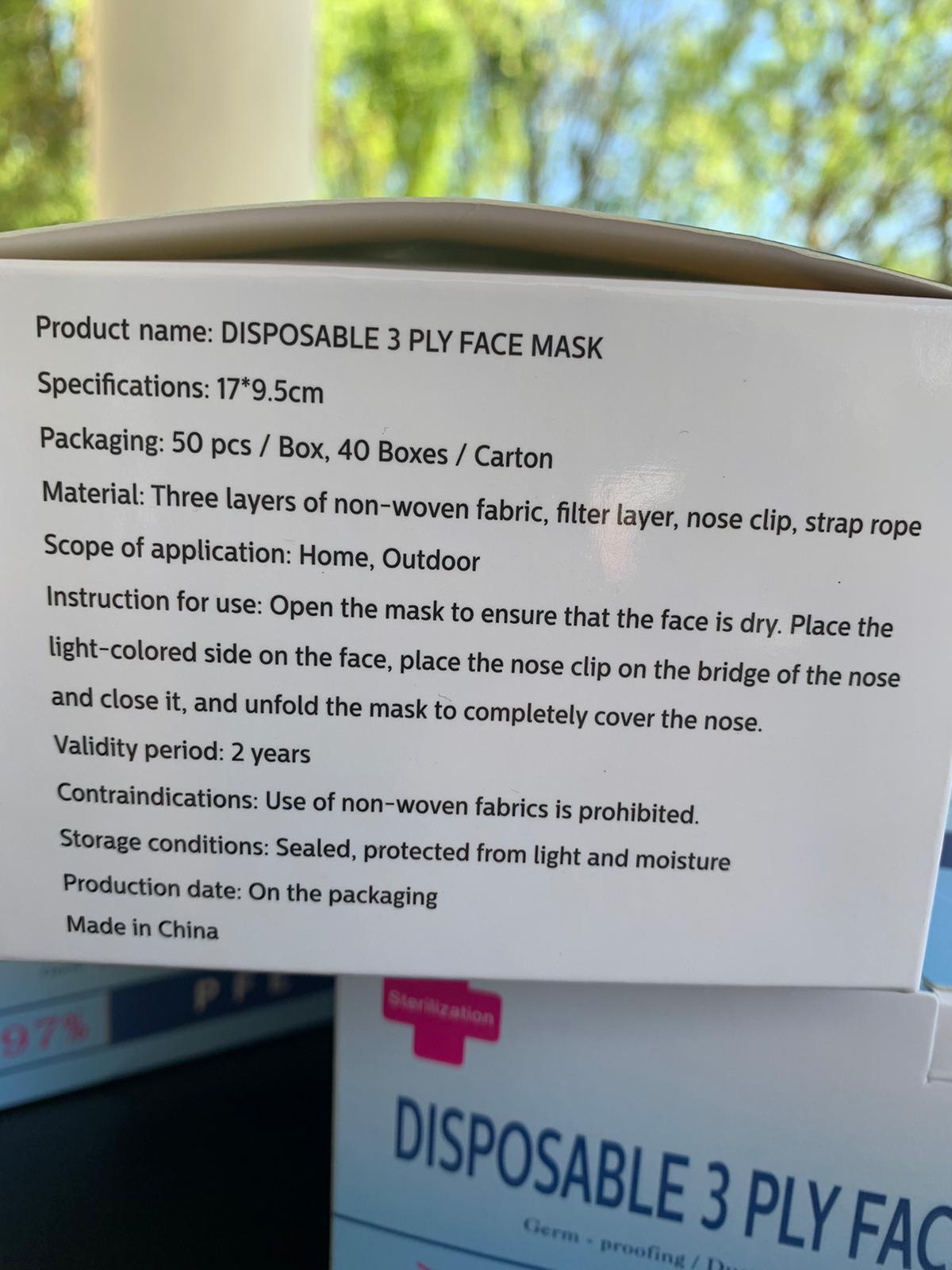 Verpackung Masken Terraplastik